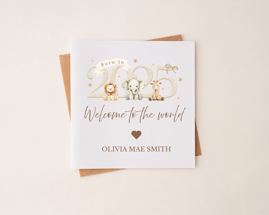 Personalised Welcome To The World Card