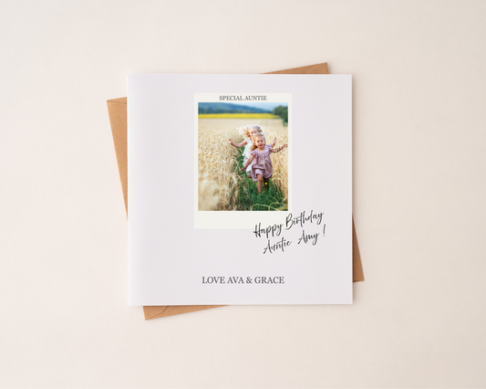 Personalised Happy Birthday Auntie Card