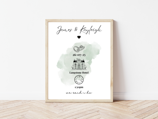 Personalised Wedding Print